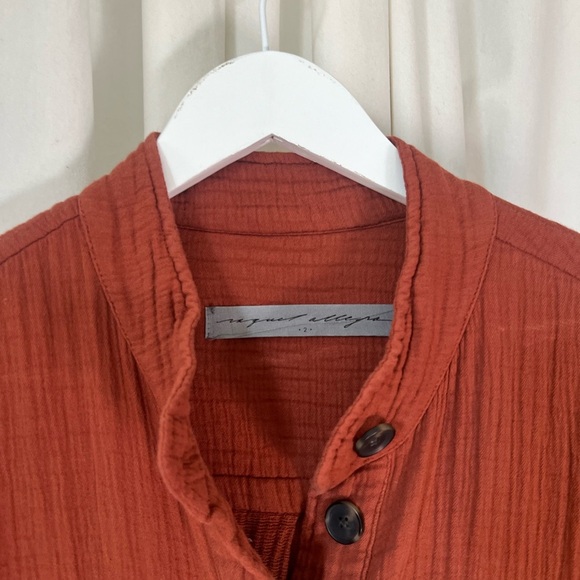 Raquel Allegra Terracotta Utility Jacket Cotton Gauze Size M - Picture 7 of 11